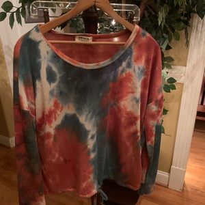 Xl smoke and mirrors crop top tie dye